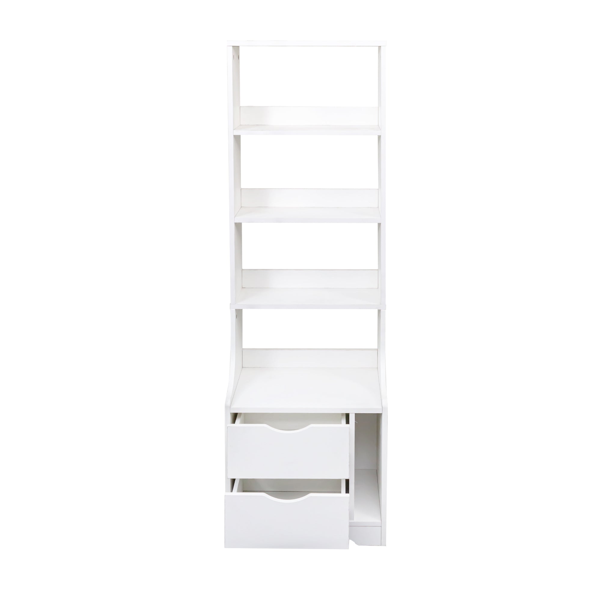 Night Stand with Bookshelf, Night Stand with 2 Storage Drawers for Bedroom - Grand Goldman Shop