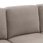 Polyester Blend Upholstered U-Shape Sectional with Metal Legs - Grand Goldman Shop