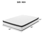 Hybrid Queen Mattress 12 Inch with Pocket Coils and Memory Foam, Medium Firm, CertiPUR-US, Creamy White, Fabric - Grand Goldman Shop
