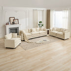 Cloud Sofa one Seat (Armrests are not included), Modern Sectional Couch, for Living Room Bedroom and Apartment, Comfy Double Layer Upholstered Seat Cushion, Breathable Chenille Fabric, Beige - Grand Goldman Shop