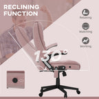 HOMCOM 6 Point Vibrating Massage Office Chair with Heat, Velvet High Back Executive Office Chair with Reclining Backrest, Pad