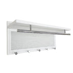 Esyspot Metal Powder Coating Hook Wall Mounted with Shelf White Metal 29.53' - Grand Goldman Shop