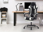 Gaming Chair with Footrest, Ergonomic Computer Chair with Headrest and Lumbar Support, Breathable Material Height Adjustable 