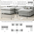 [VIDEO]86.5'' Chenille Modular Sectional Sofa with Storage Pockets, 5 Seat U Shaped Couch Set with Pillows,Free Combination,Modern Cloud Sofa with 2 Movable Ottoman for Living Room,Apartment,3 Colors - Grand Goldman Shop