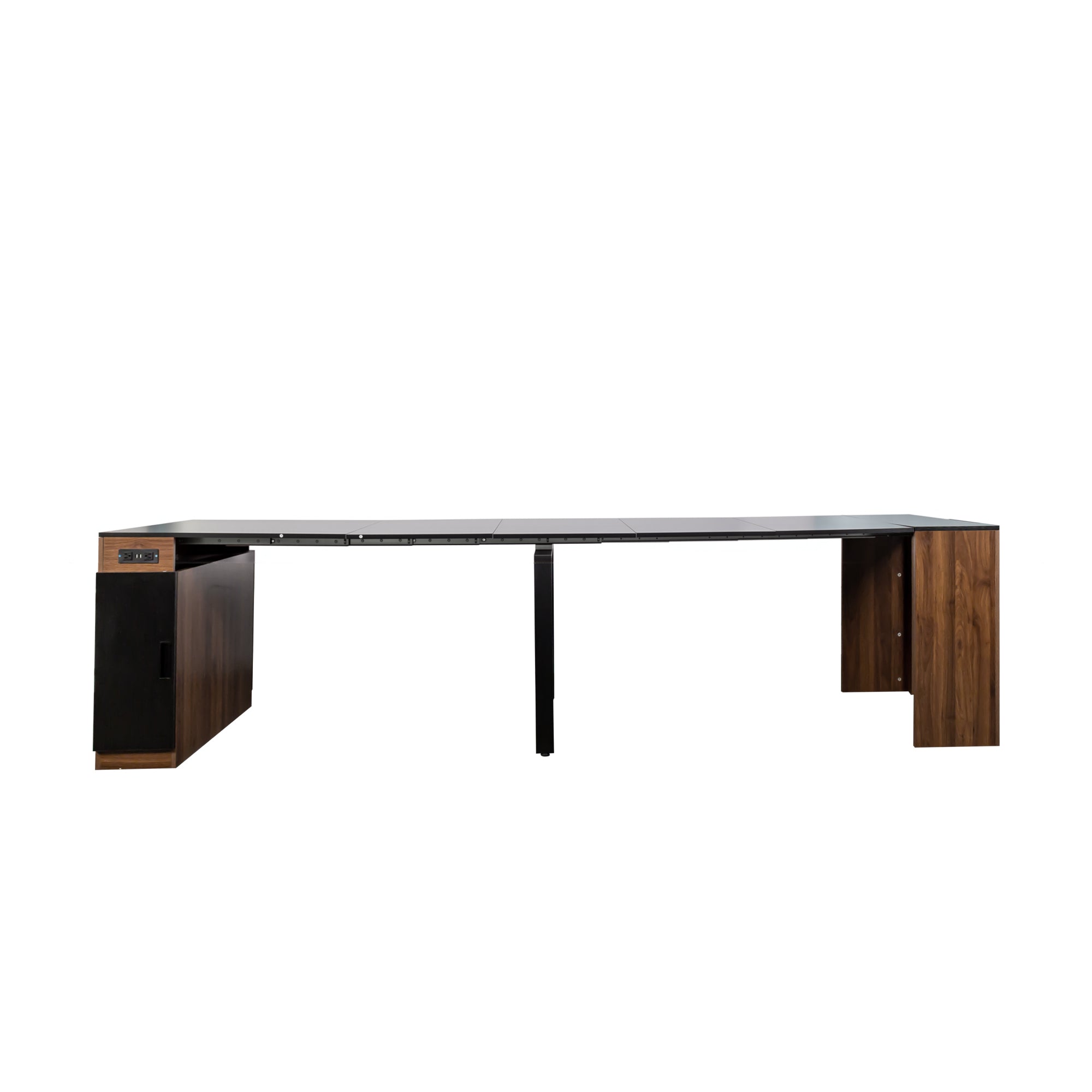 Modern Multifunctional Extendable Dining Table with Outlet, Space Saving Expanding Table with Storage for Party, Weddings, Meetings, Celebrations - Grand Goldman Shop