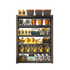 Industrial Heavy Duty 6 Tier Metal Garage Shelving Unit for Storage, Adjustable, Black, 48'W x 18'D x 82'H - Grand Goldman Shop