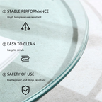 size:18.11 inch.Tempered glass table top round transparent table surface round glass table top round glass sheet. - Grand Goldman Shop