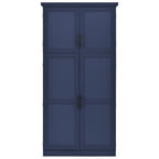 [Assembly Video Provided] TOPMAX 35.5x17.6x70.9inch Freestanding Kitchen Pantry Cabinet, Tall Storage Cabinet with 4 Doors, 2 Door Shelves, 8 Pull-out Trays and Adjustable Shelf for Dining Room, Blue - Grand Goldman Shop