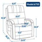 Power Brown Chenille Lift Recliner Chair Dual Motor Infinite Position Up to 350 LBS with Solid Wood Armrests, Heat Massage and Heavy Duty Motion Mechanism - Grand Goldman Shop