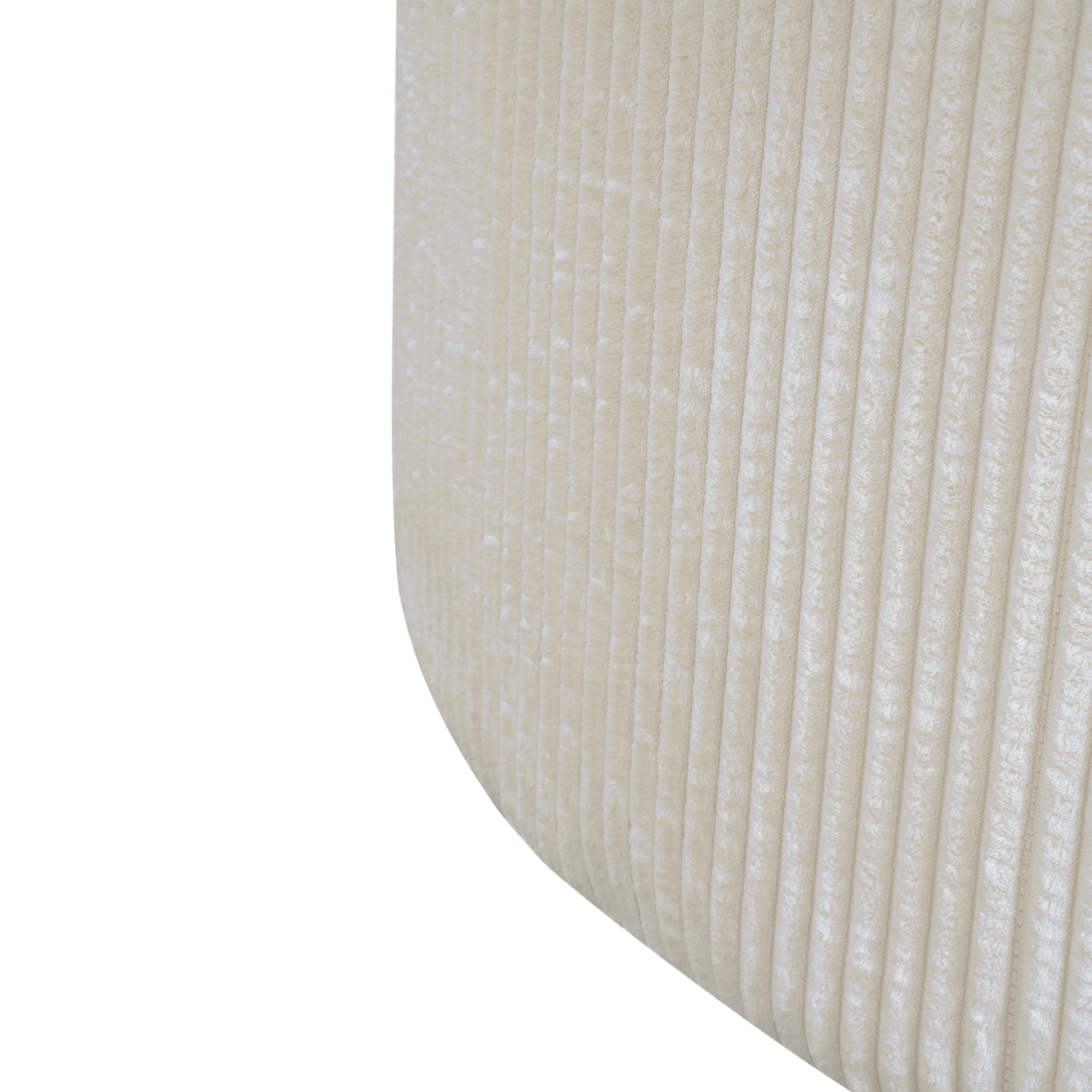 Upholstered Round Ottoman,Beige,Corduroy - Grand Goldman Shop