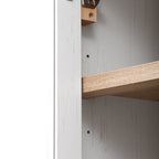 K&K 71' Tall Arched Kitchen Pantry Cabinet with 2 Large Drawers, Modern Farmhouse Kitchen Storage Cabinets with Adjustable Shelves, Glass Door, Wood Versatile Cupboard for Kitchens, Dining Room, White - Grand Goldman Shop