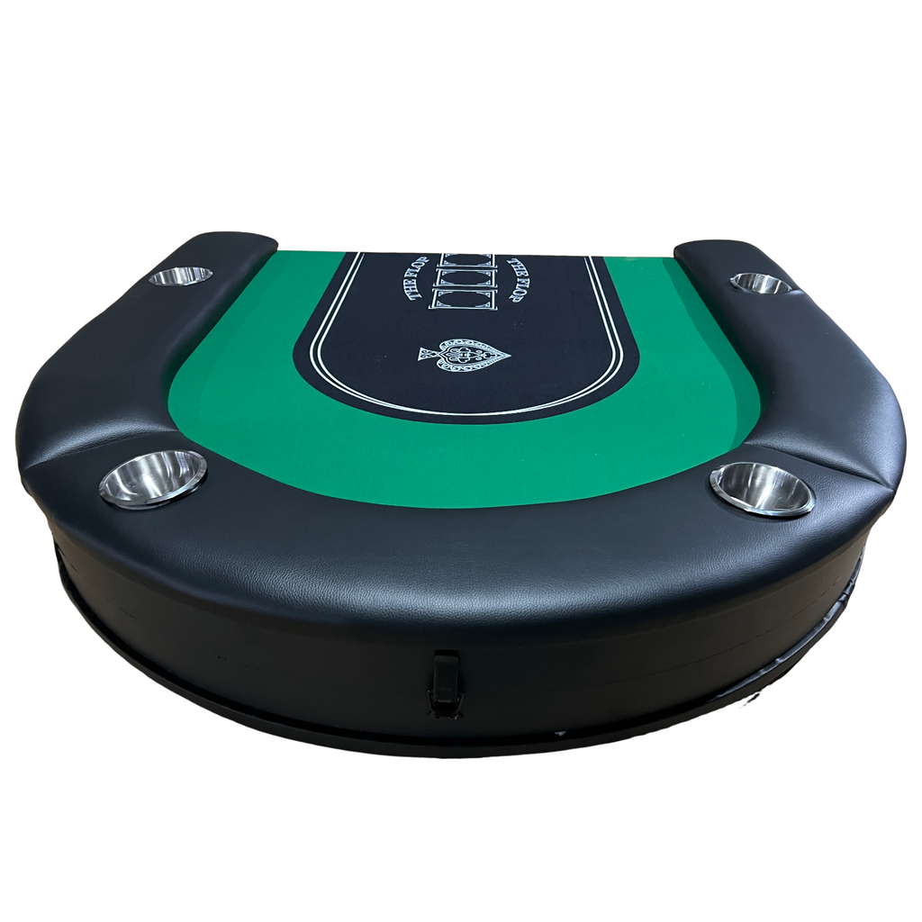 INO Design 71 inches Foldable Poker Table Portable for Casion Texas Hold'em Games with Green Felt | Premium Home Decor - Gran