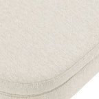 Ottoman Oval Storage Bench,Rubber Wood Legs, Beige(43.5'x16'x16') - Grand Goldman Shop