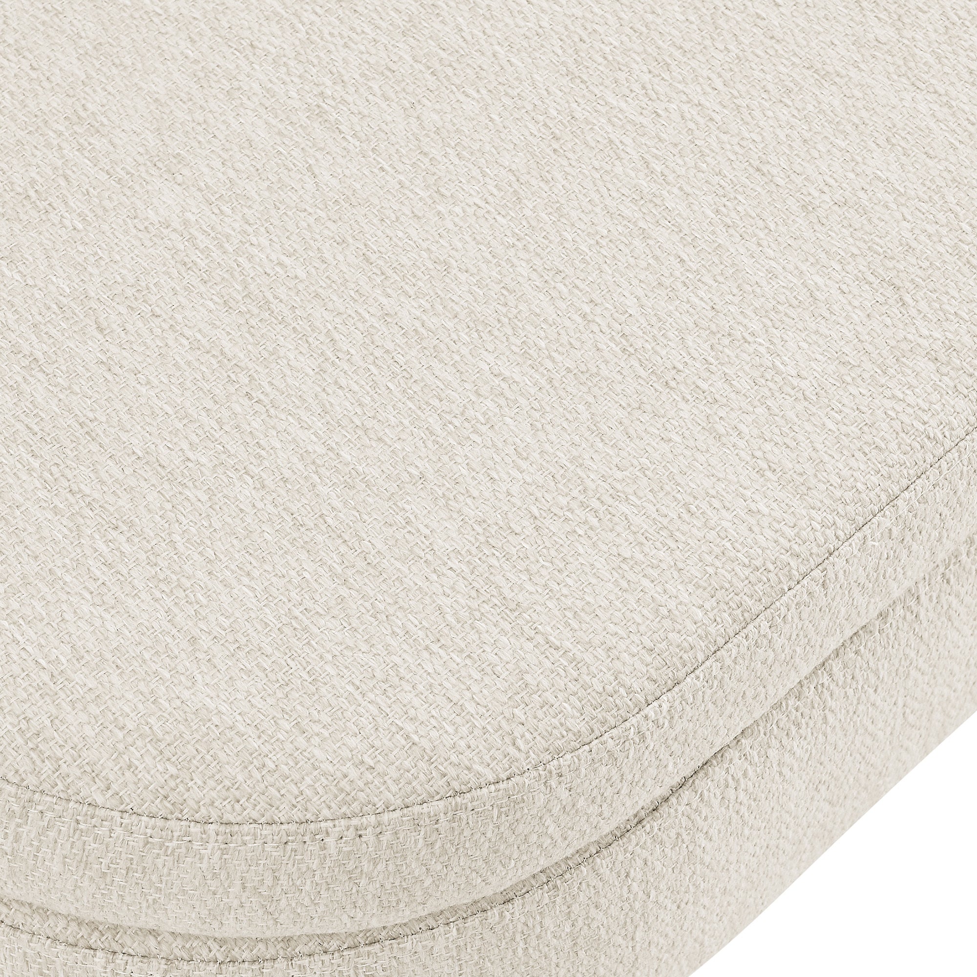 Ottoman Oval Storage Bench,Rubber Wood Legs, Beige(43.5'x16'x16') - Grand Goldman Shop