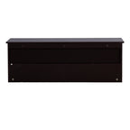 Espresso Entryway Wall Mounted Coat Rack with 4 Dual Hooks Living Room Wooden Storage Shelf - Grand Goldman Shop