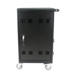 Mobile Charging Cart for Tablets Laptops 35-Device Capacity Matt Black Metal - Grand Goldman