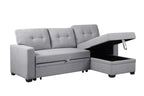 Upholstered Pull out Sectional Sofa with Chaise - Grand Goldman Shop