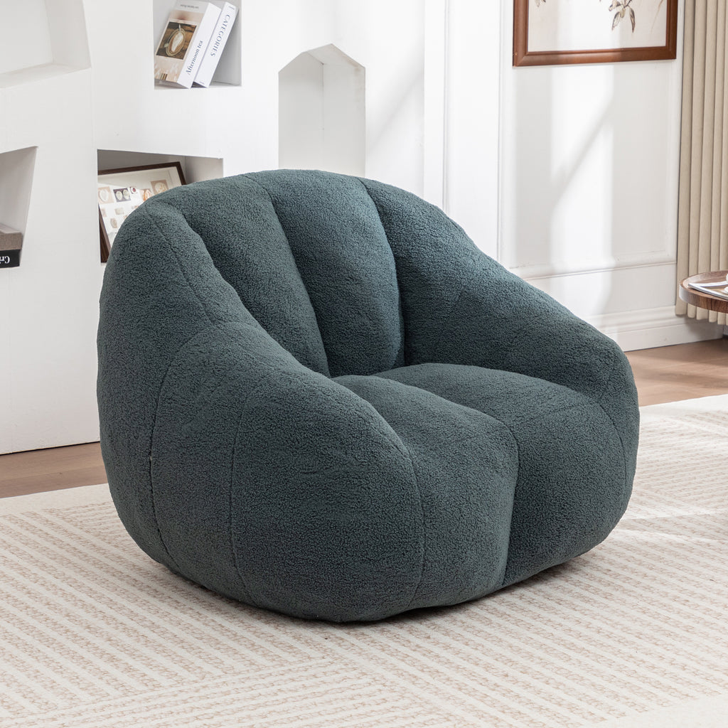 Comfy Bean Bag Chair with Memory Foam Filler – Tufted Soft Stuffed Bean Bag Sofa for Dorm, Apartment, or Living Room – Green - Grand Goldman Shop