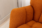 050-Teddy Fabric Rocking Gilder Nursery Chair For Living Room Indoor,Caramel - Grand Goldman Shop