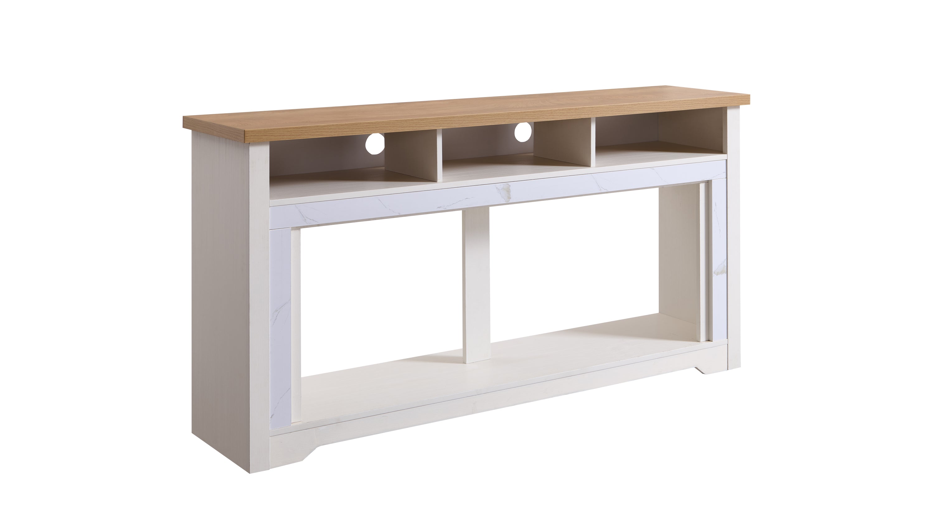 70 inch Fireplace TV Stand for TVs up to 70',with 60'smart Electric Fireplace,white - Grand Goldman Shop