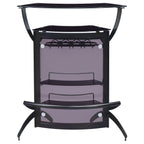 Elaina Black 2-shelf Home Bar - Grand Goldman Shop