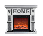 W 46' X D 12.6 X H 41 ' Acrylic diamond mirror fireplace cabinet, TV fireplace cabinet - Grand Goldman Shop