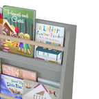 3 Tier Kids Book Shelf,Kids Book Rack, Helps Keep Bedrooms, Playrooms, and Classrooms Organized, Gray - Grand Goldman