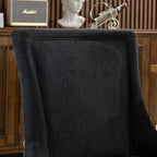 A&A Furniture,Ultra Side Dining Chair, Thickened fabric chairs with neutrally toned solid wood legs, Bronze nail head, Set of 2,Leopard Print - Grand Goldman Shop