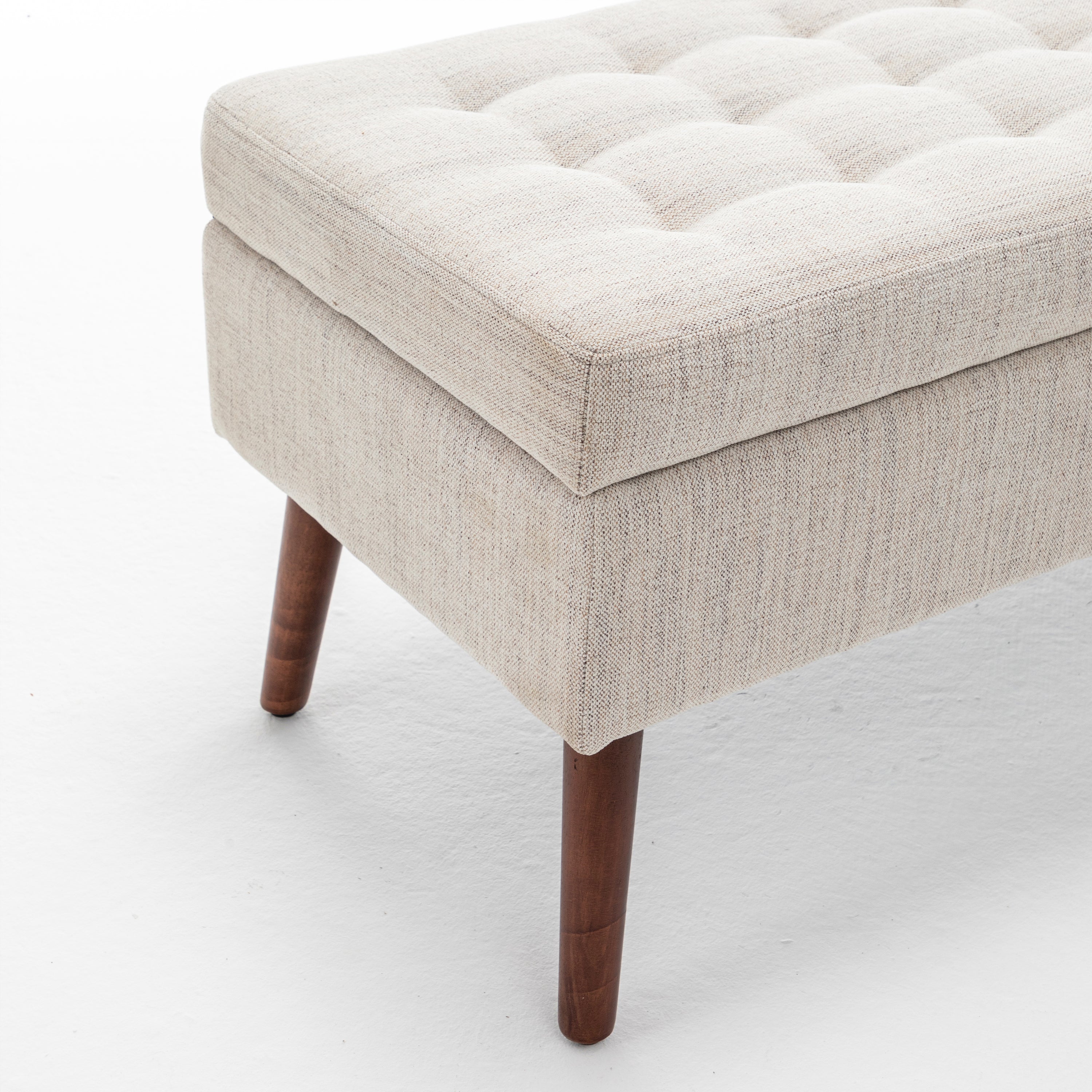 Storage Bench with Storage Bench for Bedroom End of Bed Bench Foot of Bed Bench Entryway Bench Storage Ottoman Bench 43.7' W x 18.1' D Off White Bench - Grand Goldman Shop