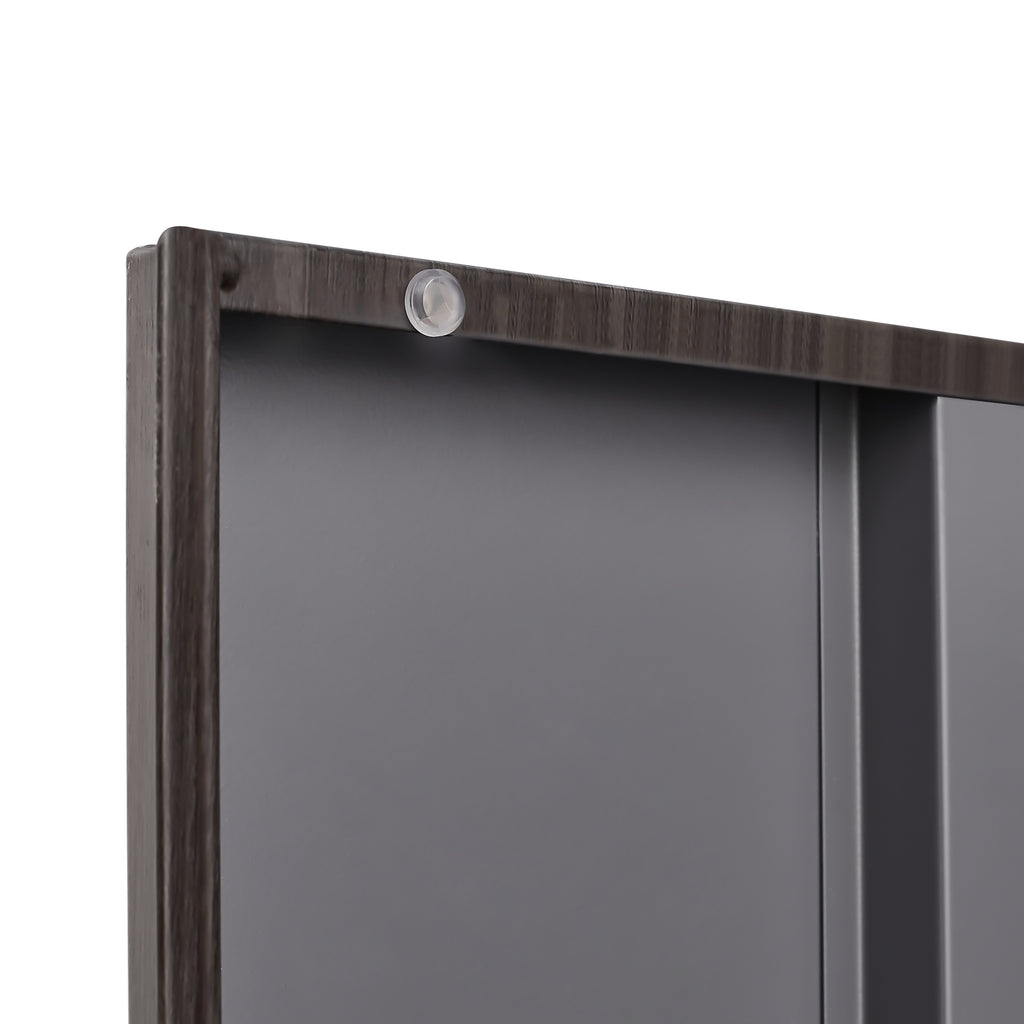 Black Metal Storage Cabinet with Locking Doors and Adjustable Shelf, Folding Filing Cabinet for Home Office, School, Garage, 