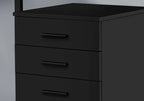 File Cabinet, Rolling Mobile, Storage Drawers, Printer Stand, Office, Work, Black Laminate, Contemporary, Modern | Premium Ho