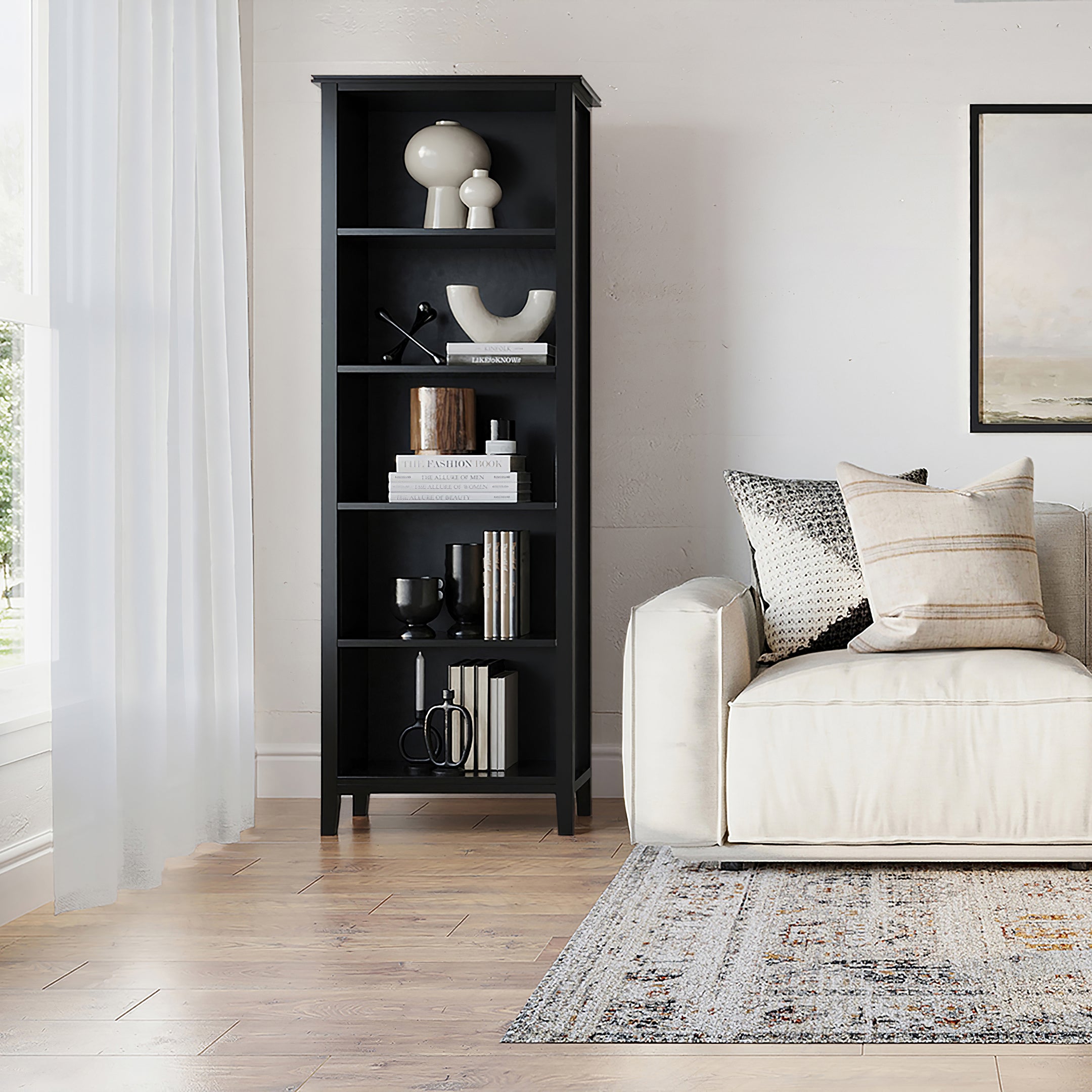 Artisan 5 Shelf Bookcase | Premium Home Decor - Grand Goldman