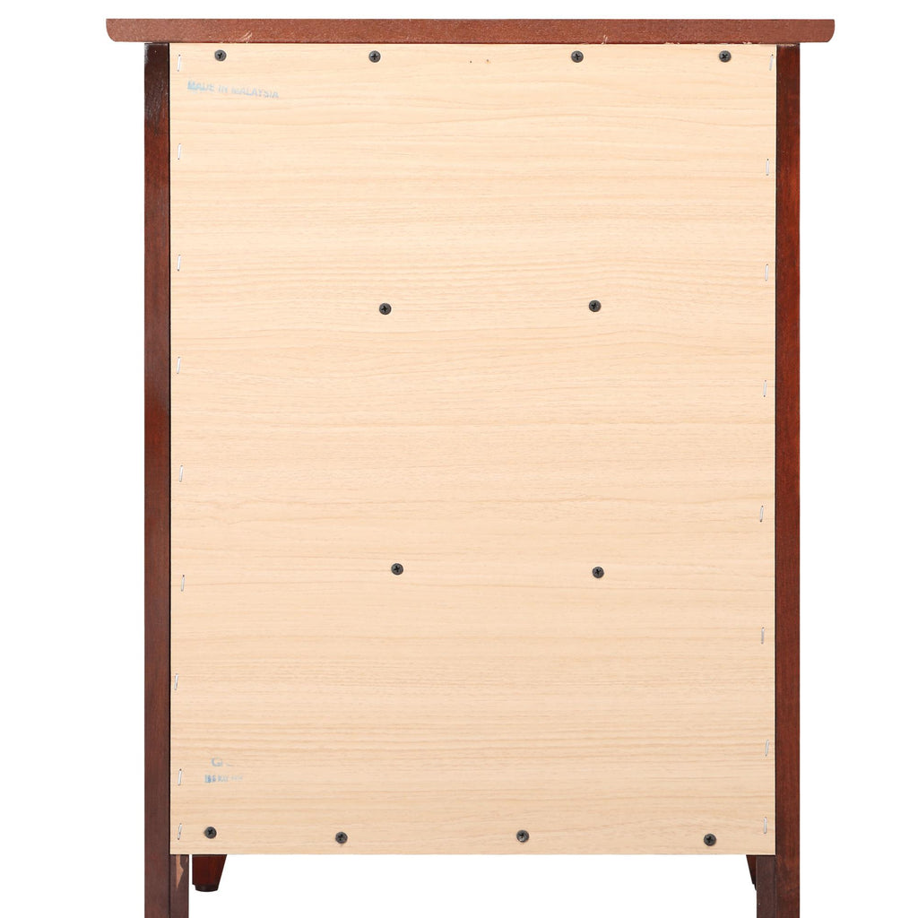 Transitional Cherry Nightstand for Bedrooms with Three Drawers and Durable Particle Board Construction - Grand Goldman Shop
