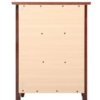 Transitional Cherry Nightstand for Bedrooms with Three Drawers and Durable Particle Board Construction - Grand Goldman Shop