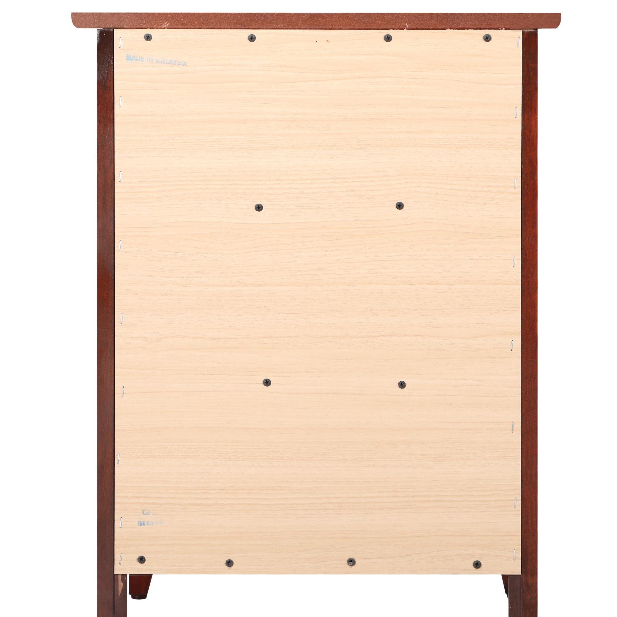 Transitional Cherry Nightstand for Bedrooms with Three Drawers and Durable Particle Board Construction - Grand Goldman Shop