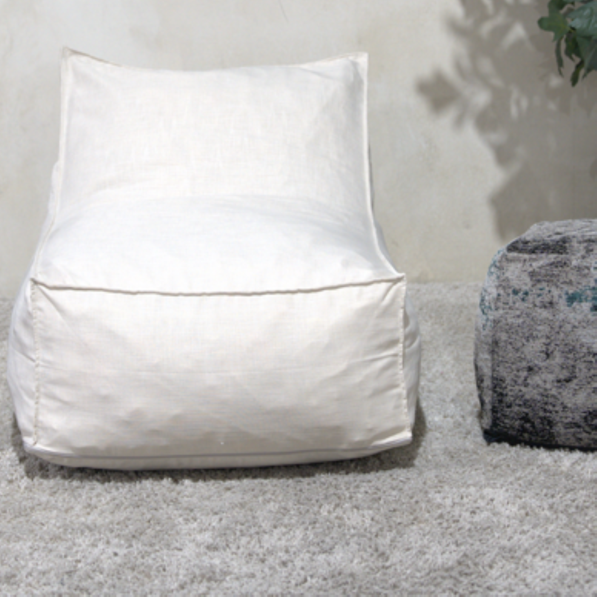 Ettie 3 Ft. Water Resistant Fabric Bean Bag Chair, Khaki, Soft and Durable - Grand Goldman Shop