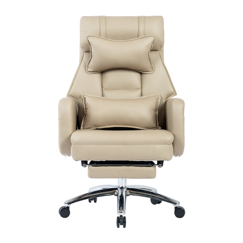 Swivel Ergonomic Office Chair, Technology Leather  High Back Office Chair with Lumbar Support Headrest, Sedentary Comfortable