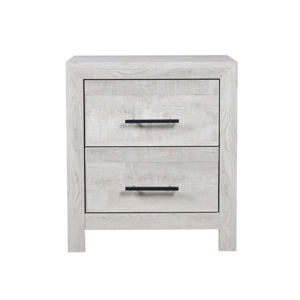 DENVER Modern Queen 4-Piece Bedroom Set with Bed, Dresser, Mirror and Nightstand, Natural Finish, Contemporary Storage Furniture Set - Grand Goldman Shop