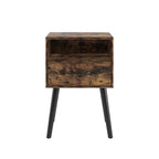 Two Sets of Nightstand,Modern Bedside Table with Storage Drawer and Open Wood Shelf, for Living Room, Bedroom and Small Spaces, Accent Night Stand, Easy Assembly - Grand Goldman Shop
