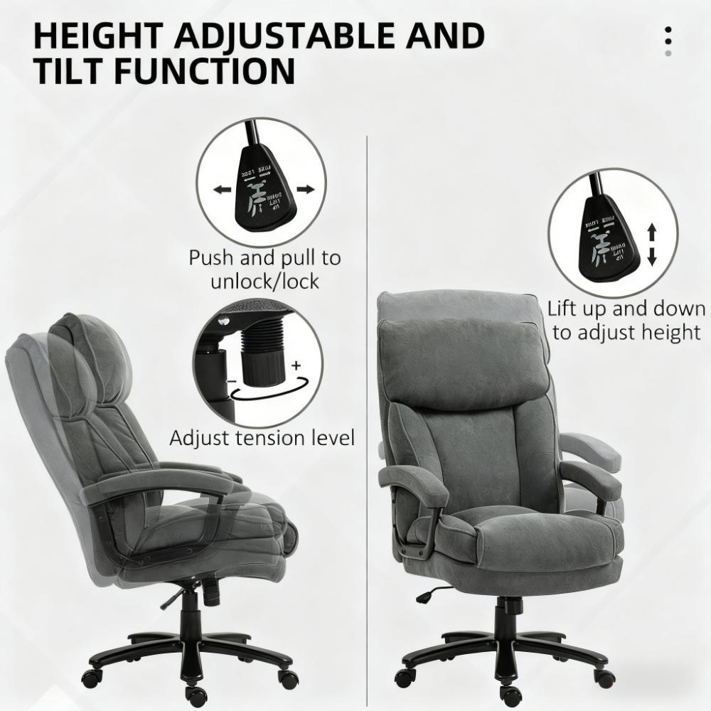 Office Chair with Plush Padding & Smooth Swivel for All-Day Work & Relaxation | Premium Home Decor - Grand Goldman