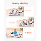 Baby Play Gym Mat Tummy Time Activity Mat with 6 Sensory Toys 34.4' x 34.4' - Grand Goldman