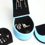 9' Tall Display Jewelry Box with Hooks, High Heel Shoe Design, Turquoise Velvet - Grand Goldman Shop