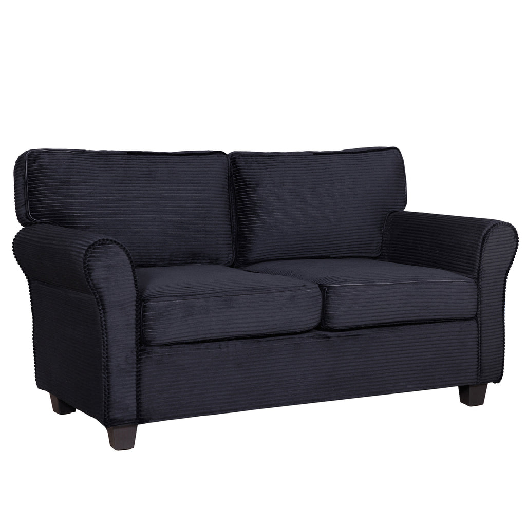 57' Modern 2-Seater Corduroy Sofa With Removable Backrest & Seat Cushions,Padded Armrests,High Rebound Sponge Filled with Solid Wood and Composite Frame,Easy Assembly For Living Room,Bedroom,Office. - Grand Goldman Shop