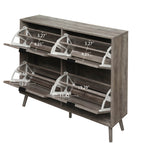 4 Door Shoe Rack, Freestanding Modern Shoe Storage Cabinet, for Entryway - Grand Goldman Shop
