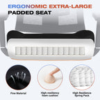 Big and Tall Office Chair 600lbs with Lumbar Support for Eight Hour Daily Work Ergonomic Mesh Desk Chair Widen 3D Cushion for