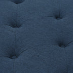 MADRID KD Tufted Ottoman Footrest and Coffee Table Stand-In Navy Blue Polyester 40.5x40.5x16.9 inches - Grand Goldman Shop