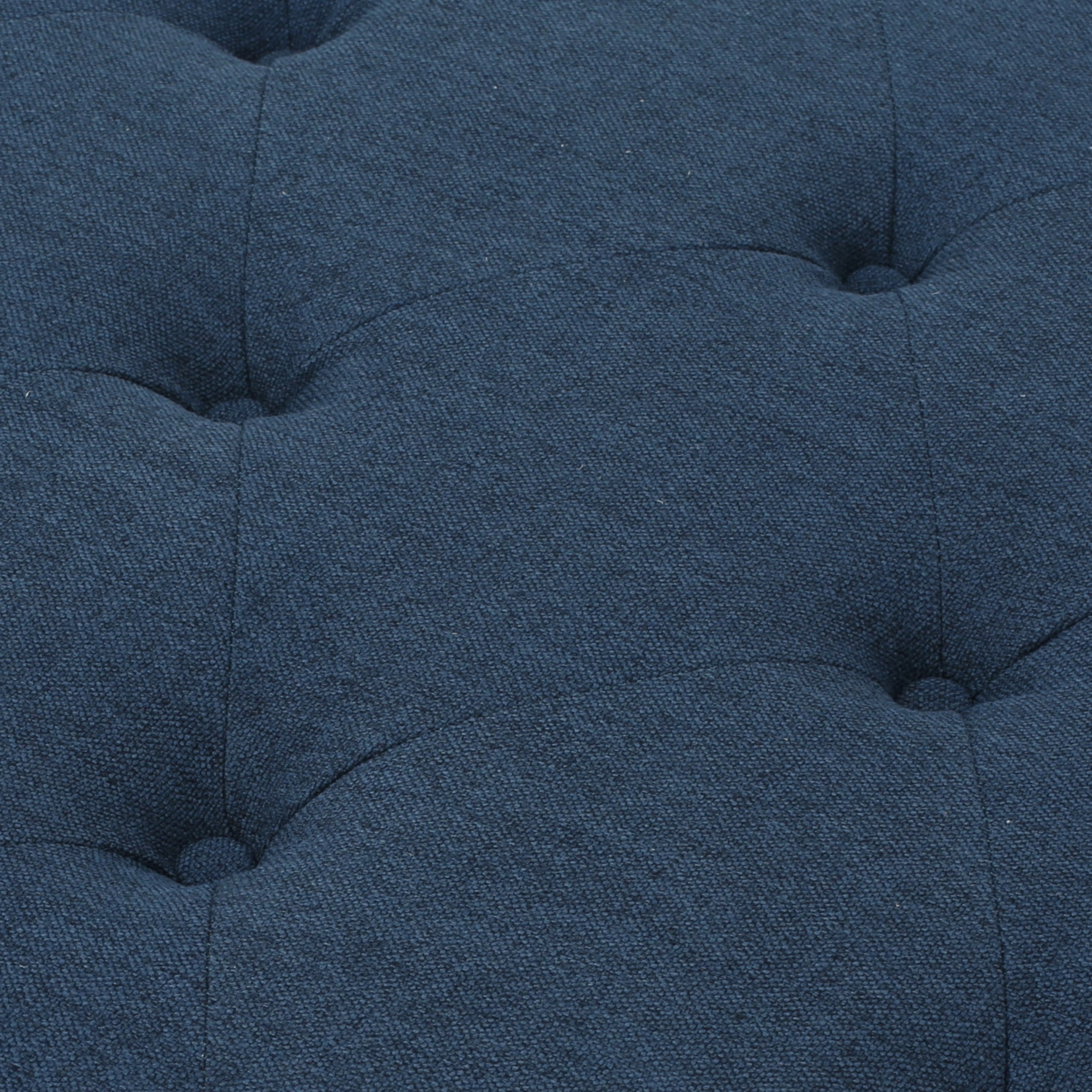 MADRID KD Tufted Ottoman Footrest and Coffee Table Stand-In Navy Blue Polyester 40.5x40.5x16.9 inches - Grand Goldman Shop