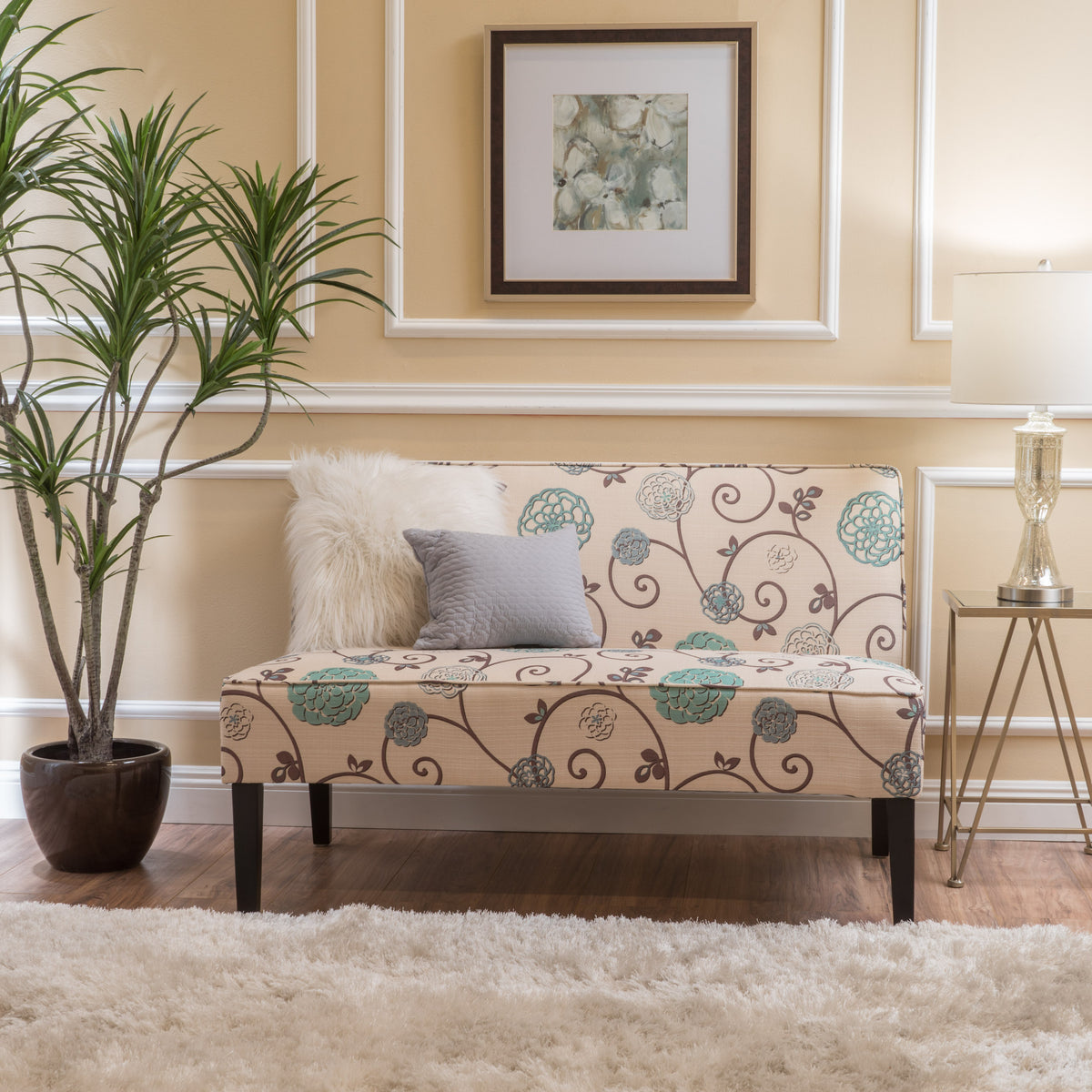 50'' Upholstered Loveseat - Grand Goldman Shop