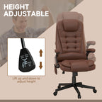 HOMCOM High Back Vibration Massage Office Chair with 6 Vibration Points, Heated Reclining PU Leather Computer Chair with Armr