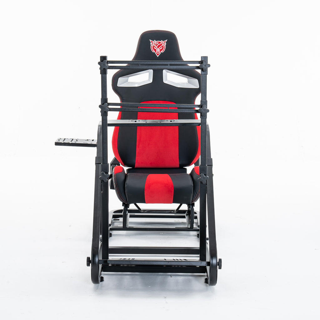 Enhanced and stable racing wheel cockpit, compatible with Fanatec, PXN, Thrustmaster, and Logitech adjustable driving simulat